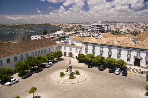 bispepalasset, gamlebyen, Algarvekysten, Sør-Portugal, Portugal