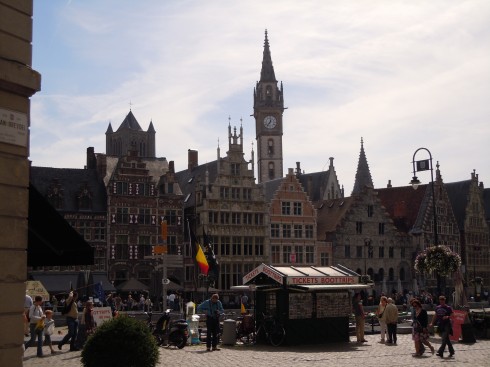 Ghent, kanaler, St Baafs Plas, historisk, Unescos liste over Verdensarven, øl, bryggerier, gourmet, gamleby, gotikken, renessansen, barokken, Flandern, Belgia