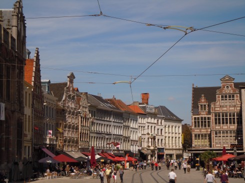 Ghent, kanaler, St Baafs Plas, historisk, Unescos liste over Verdensarven, øl, bryggerier, gourmet, gamleby, gotikken, renessansen, barokken, Flandern, Belgia