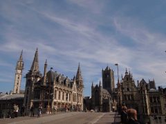 Ghent, kanaler, St Baafs Plas, historisk, Unescos liste over Verdensarven, øl, bryggerier, gourmet, gamleby, gotikken, renessansen, barokken, Flandern, Belgia