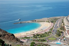 Playa de Amadores på Gran Canaria, Kanariøyene, Spania