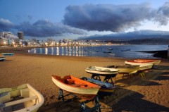 Playa de las Canteras i Las Palmas, Unescos liste over Verdensarven, Las Palmas, Gran canaria, Kanariøyene, Spania