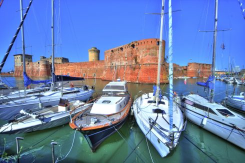 Fortezza, havn, Livorno, Toscana, Midt-Italia, Italia