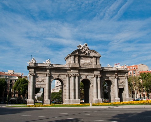 Puerta de Alcalá, Plaza de la Independenzia, Parco del Retiro, Unescos liste over Verdensarven, historisk bydel, gamleby, Madrid, Madrid og innlandet, Spania