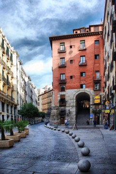 Calle de Los Cuchilleros, Plaza Mayor, Unescos liste over Verdensarven, historisk bydel, gamleby, Madrid, Madrid og innlandet, Spania