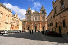 St Pauls Cathedral, Mdina, Malta, templene, Unescos liste over Verdensarven, korsfarere, Johanitter-ordenen, renessansen barokken, Valletta, Malta