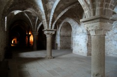 Mont St-Michel, middelalderen, romansk stil, Normandie, Vest-Frankrike, Frankrike