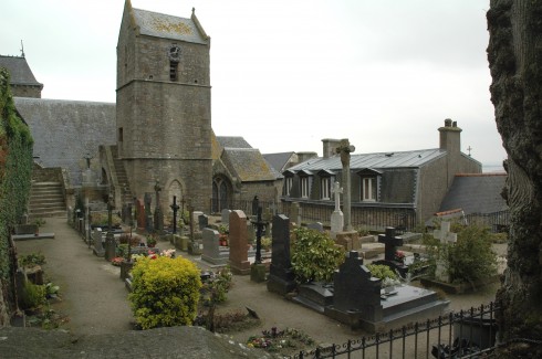 Mont St-Michel, Normandie, Vest-Frankrike, Frankrike