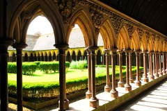  Mont St-Michel, middelalderen, romansk stil, Normandie, Vest-Frankrike, Frankrike