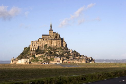 Mont St-Michel, Normandie, Vest-Frankrike, Frankrike