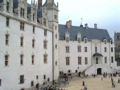 Chateau des Ducs de Bretagne, Nantes, historisk, bindingsverkshus, gamleby, middelalder, Loiredalen, Vest-Frankrike, Frankrike