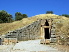  Atreus grav ved Mykene, Peloponnes, Hellas