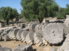 Zeus-tempelet i Olympia, Peloponnes, Hellas