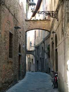 middelalder, historisk bydel, gamleby, Pistoia, Toscana, Italia