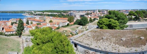 Pula, gamlebyen, historisk bysenter, romertid, amfiteater, Istria, Kroatia