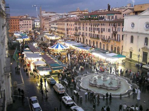 Piazza Navona, Roma, Unescos liste over Verdensarven, romerriket, Forum, antikken, historiske bydeler, gamlebyen, Trastevere, den evige stad, Tiber, Vatikanet, Panthon, Roma, Midt-Italia, Italia