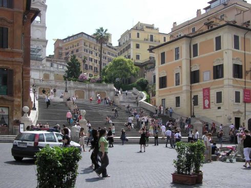 Spansketrappen, Roma, Unescos liste over Verdensarven, romerriket, Forum, antikken, historiske bydeler, gamlebyen, Trastevere, den evige stad, Tiber, Vatikanet, Panthon, Roma, Midt-Italia, Italia