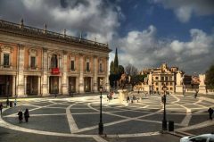 , Piazza campidoglioForum Romanum, Roma, Unescos liste over Verdensarven, romerriket, Forum, antikken, historiske bydeler, gamlebyen, Trastevere, den evige stad, Tiber, Vatikanet, Panthon, Roma, Midt-Italia, Italia