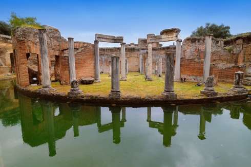 Hadrians Villa i Tivoli, Roma, Unescos liste over Verdensarven, romerriket, Forum, antikken, historiske bydeler, gamlebyen, Trastevere, den evige stad, Tiber, Vatikanet, Panthon, Roma, Midt-Italia, Italia