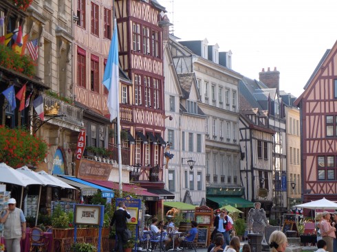 Place du Vieux Marché, Jeanne d'Arc, Rouen, bindingsverk, Vieux Ville, Unescos liste over Verdensarven, Normandie, Vest-Frankrike, Frankrike