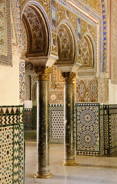 "Palacio de Don Pedro", Real Alcazar, Sevilla, Catedral de Santa María de la Sede, Guadalquivir, Unescos liste over Verdensarven, historisk bydel, gamleby, Andalucia, Spania