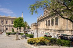 La Lonja, Sevilla, Catedral de Santa María de la Sede, Guadalquivir, Unescos liste over Verdensarven, historisk bydel, gamleby, Andalucia, Spania