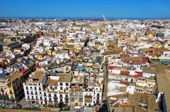 Sevilla, Catedral de Santa María de la Sede, Guadalquivir, Unescos liste over Verdensarven, historisk bydel, gamleby, Andalucia, Spania