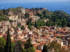 Taormina, Sicilia, antikken, Sør-Italia, Italia