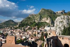 Taormina, Sicilia, antikken, Sør-Italia, Italia