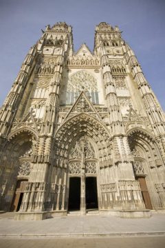 Cathédrale Saint-Gatien, Place Plumerau, Tours, vielle ville, gamlebyen, middelalder, bindingsverk, historisk bysenter, Indre-et-Loire, Loiredalen, Vest-Frankrike, Frankrike