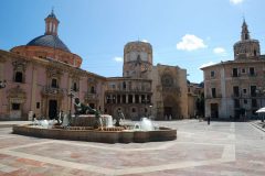 Plaza de la Virgen, med Basilica de la Virgen, Valencia, Unescos liste over Verdensarven, Costa Blanca og Valencia, Spania