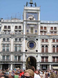 Torre dell'Orologio, Piazza San Marco, Venezia, Marcus-plassen, Canal Grande, Unescos liste over Verdensarven, middelalder, gotikken, evangelisten Marcus, renessanse-arkitektur, Veneto, Nord-Italia, Italia 