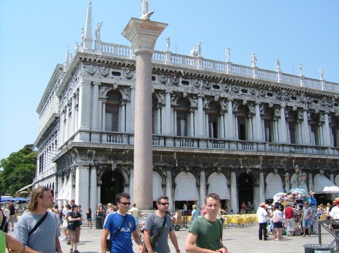 Libreria Sansoviniana, Venezia, Marcus-plassen, Canal Grande, Unescos liste over Verdensarven, middelalder, gotikken, evangelisten Marcus, renessanse-arkitektur, Veneto, Nord-Italia, Italia 