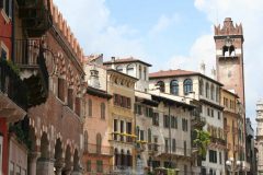 Piazza Erbe, Verona, Arena, Unescos liste over Verdensarven, romerriket, antikken, historiske bydeler, gamlebyen, Veneto, Nord-Italia, Italia