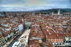 Piazza Erbe, Verona, Arena, Unescos liste over Verdensarven, romerriket, antikken, historiske bydeler, gamlebyen, Veneto, Nord-Italia, Italia