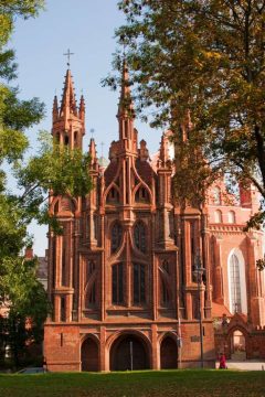 gotiske Santa Annas kirke, Vilnius, historisk, gamleby, Unesco Verdensarven, Lithauen, Baltikum