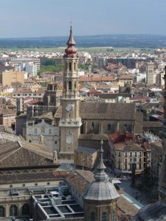  Piazza del Pilar, katedral La Seo, Zaragoza, Rio Ebro, Plaza del Pilar, Plaza César Augusto, Unescos liste over Verdensarven, historisk bydel, gamleby, Aragon, Madrid og innlandet, Spania