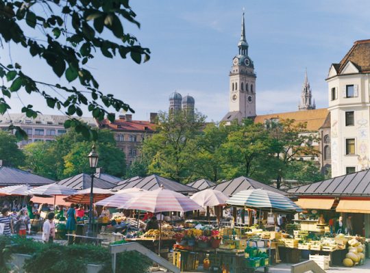 Viktualienmarkt, Hamburg, Bayern, Sør-Tyskland, Tyskland