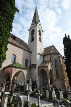 Alte Grieser Pfarrkirche, Gamlebyen, Altstadt, Bolzano, Bozen, Alto Adige, Tyrol, Süd-Tirol, Nord-Italia, Italia