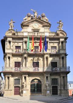 Pamplona, barokke rådhus, Ayuntamiento, Navarra, Nordspania