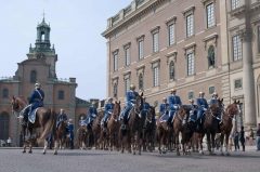 Beridna Högvakten, Kungliga Slottet, Stockholm, Gamla Stan, gamlebyen, Unesco Verdensarv, Sverige