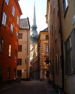 Tyska Skolgränd, Tyska Kyrkan, Stockholm, Gamla Stan, gamlebyen, Unesco Verdensarv, Sverige