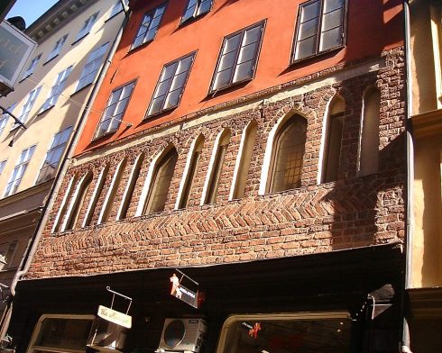 Gotisk, Västerlånggatan 29, Stockholm, Gamla Stan, gamlebyen, Unesco Verdensarv, Sverige