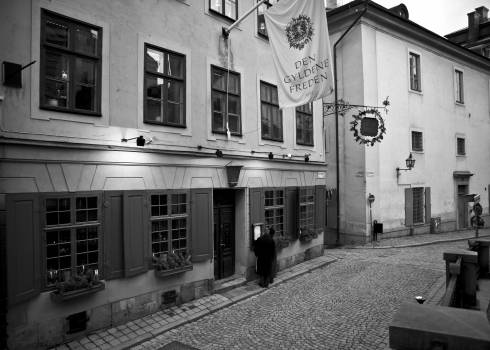 Restaurant Gyllende Freden, Bellman, Stockholm, Gamla Stan, gamlebyen, Unesco Verdensarv, Sverige