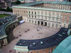 Kungliga Slottet Yttre borggården, Stockholm, Gamla Stan, gamlebyen, Unesco Verdensarv, Sverige