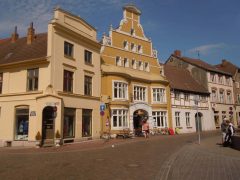 Löwenapotheke, Wismar, Østersjøen, middelalder, Backsteinsgotik, Ostsee, Unesco Verdensarv, Gamlebyen, Altstadt, Hansestadt Wismar, Mecklenburg Vorpommern, Nord-Tyskland