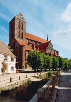 St. Nikolai Kirche, middelalderkirke, gotisk, backstein, Wismar, Østersjøen, middelalder, Backsteinsgotik, Ostsee, Unesco Verdensarv, Gamlebyen, Altstadt, Hansestadt Wismar, Mecklenburg Vorpommern, Nord-Tyskland