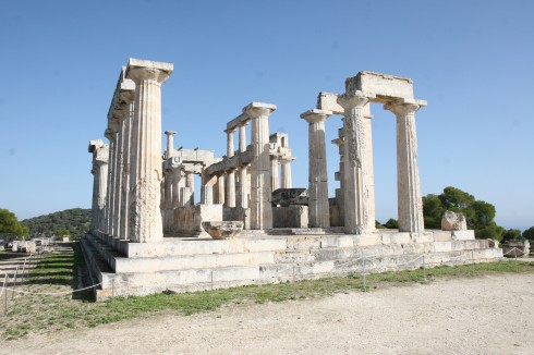 Aegina Aphaia Tempel på Aegina, Athenområdet, Hellas