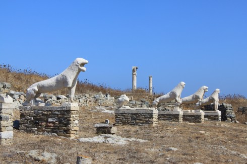 Mykonos, Delos, løvene, Kykladene, Hellas