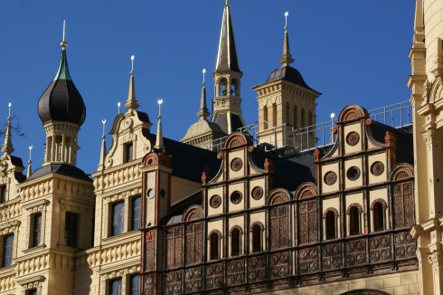 Schwerin, Altstadt, Schweriner Schloss, Mecklenburg-Vorpommern, Nord-Tyskland